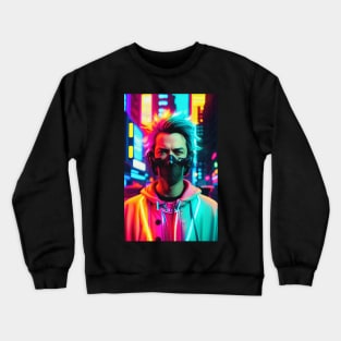 Abstract Cyberpunk Man Crewneck Sweatshirt